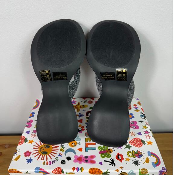 New Jeffrey Campbell Denim Drippin Sandal in Black Women's 8 - Picture 7 of 7